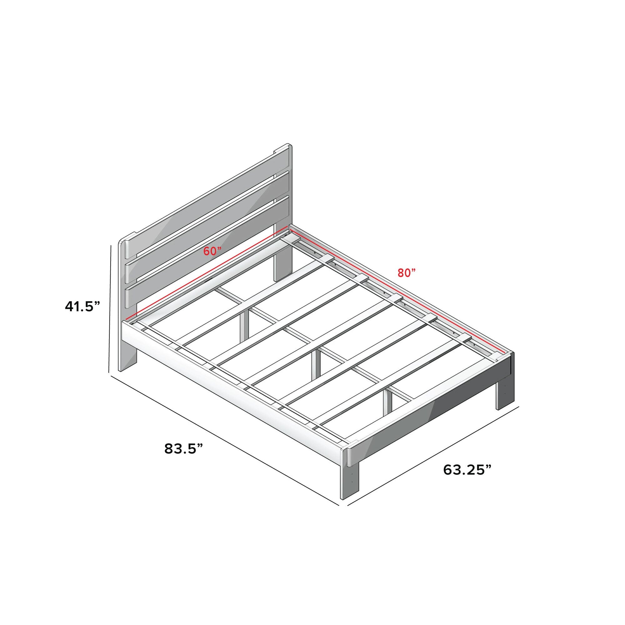 Rustic Slatted Bed - Queen - Image 23