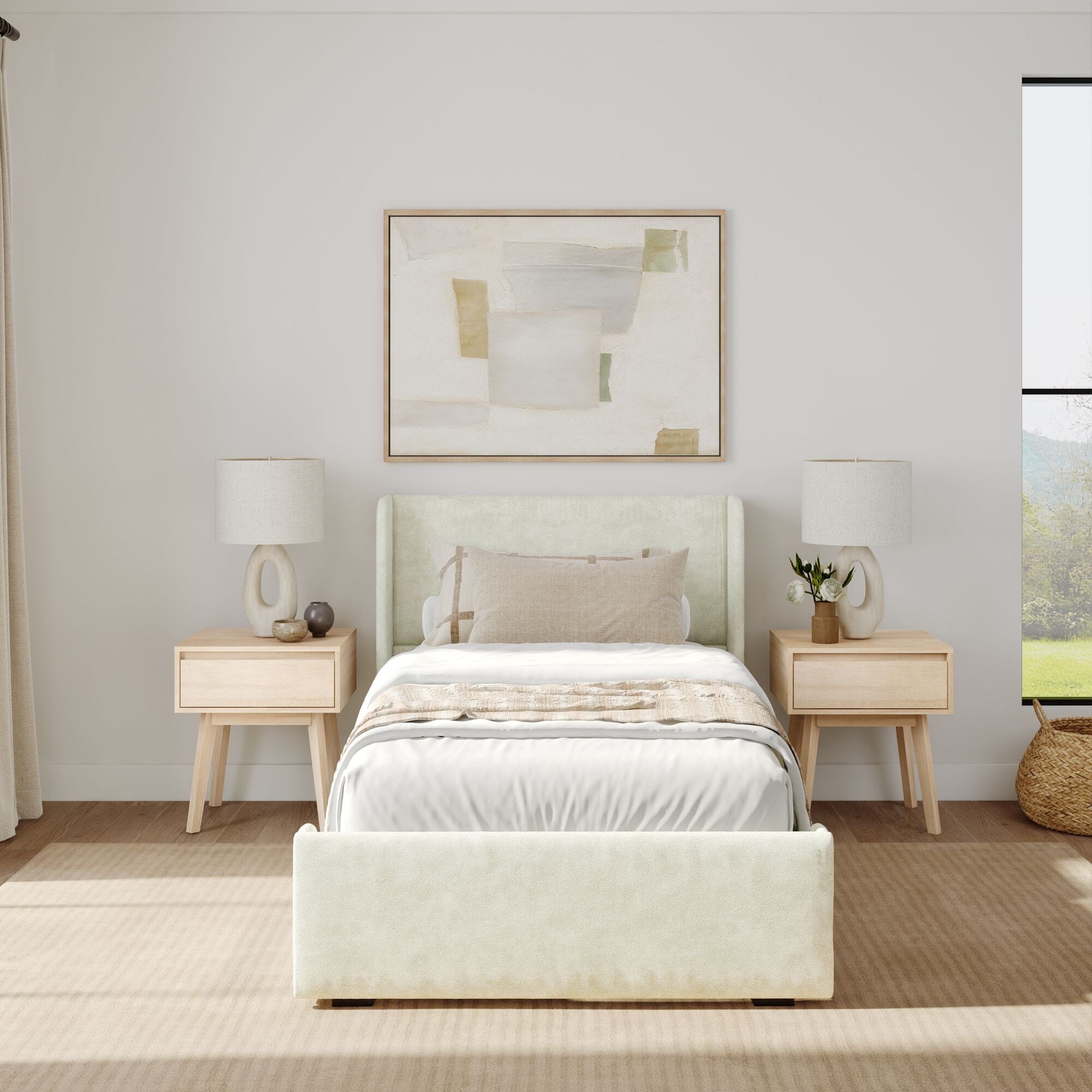 Modern Upholstered Bed - Twin - Image 8