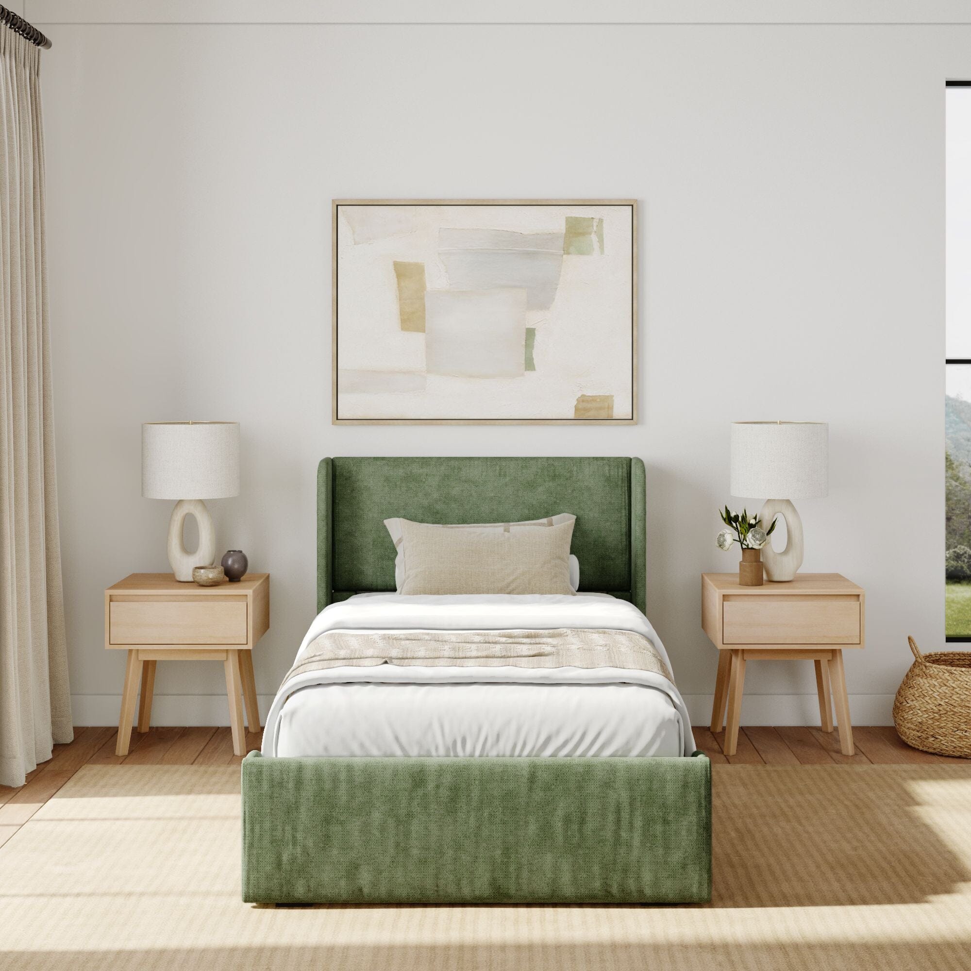 Modern Upholstered Bed - Twin - Image 9