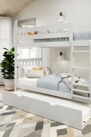 Classic Twin over Twin Bunk Bed + Trundle