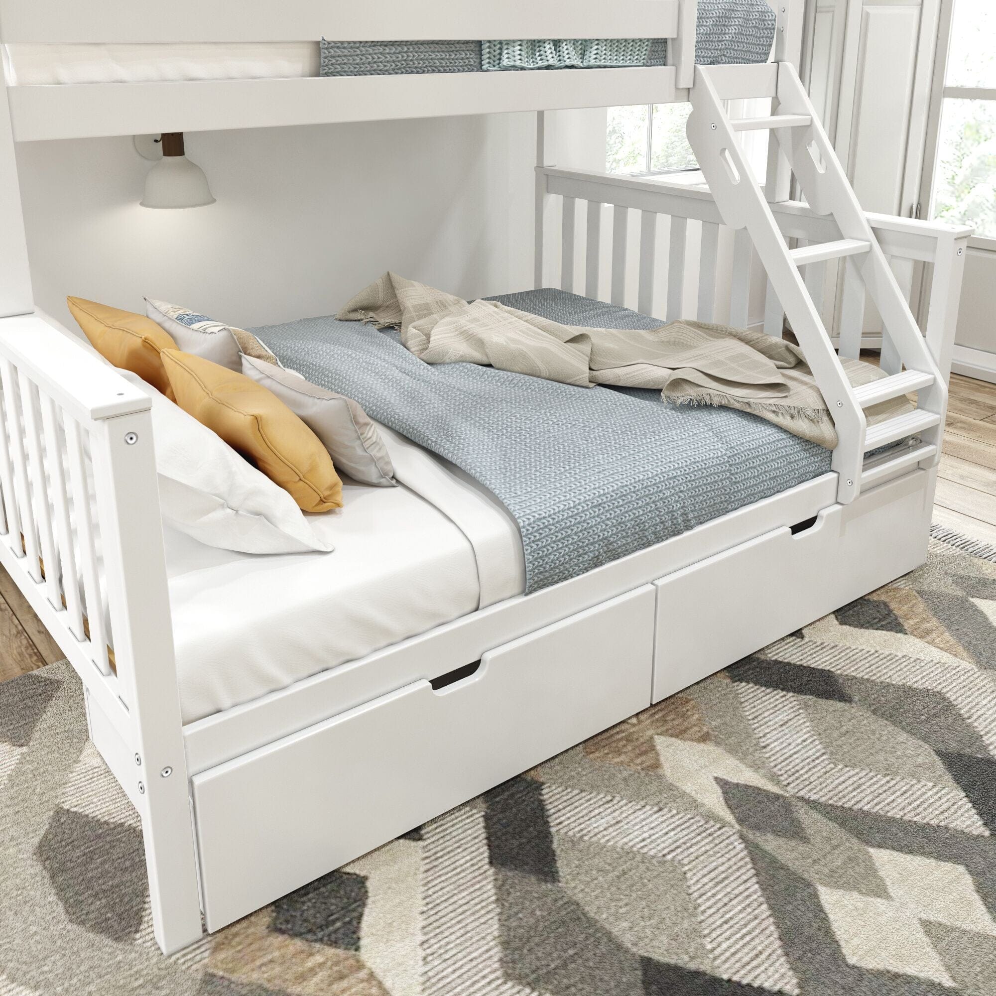 Classic Twin XL over Queen Bunk Bed + Storage Drawers - Image 4