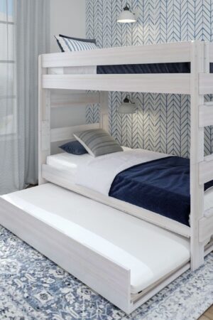 Rustic Twin over Twin Bunk Bed + Trundle