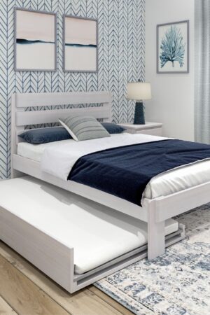 Rustic Slatted Bed + Trundle - Full