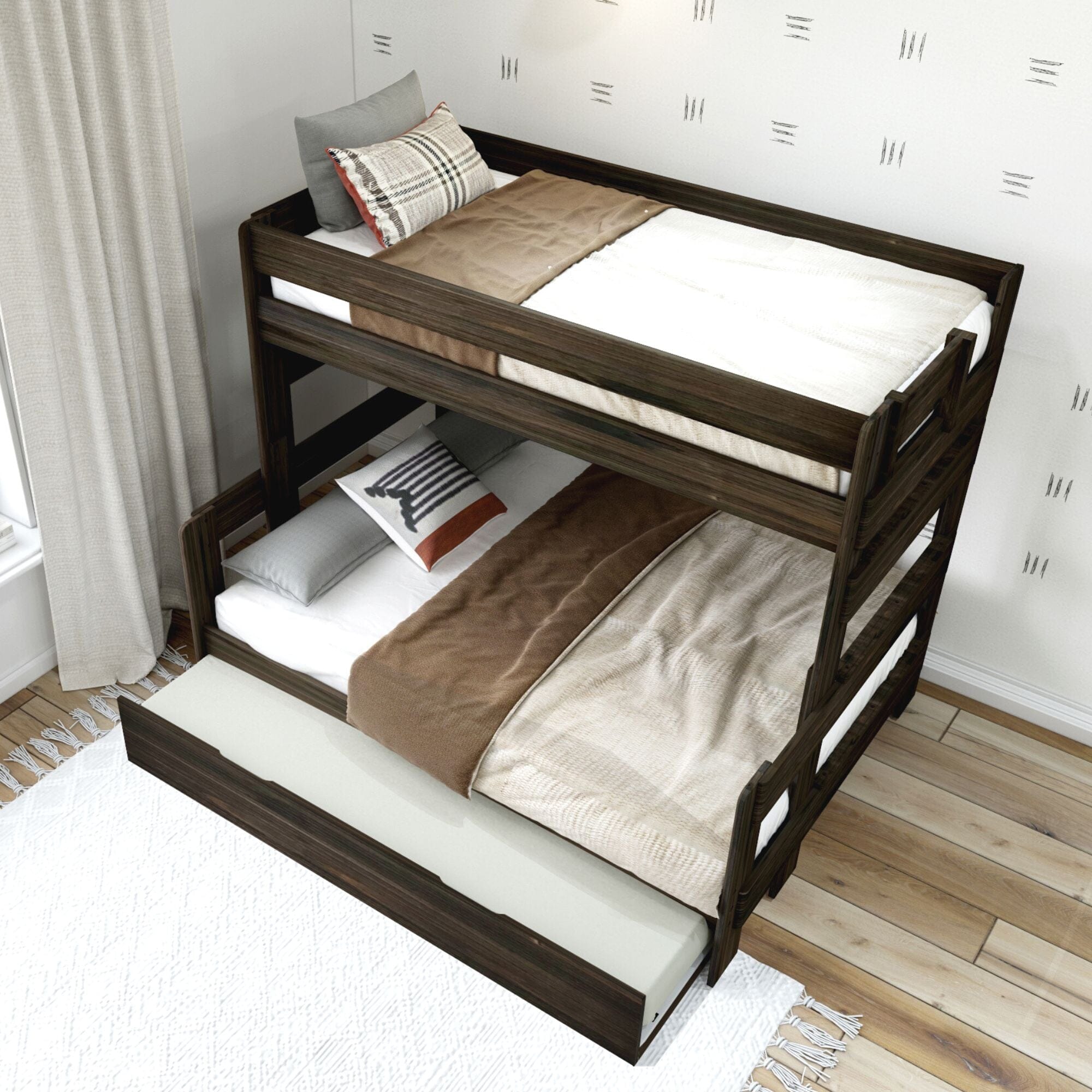Rustic Twin over Full Bunk Bed + Trundle - Image 18