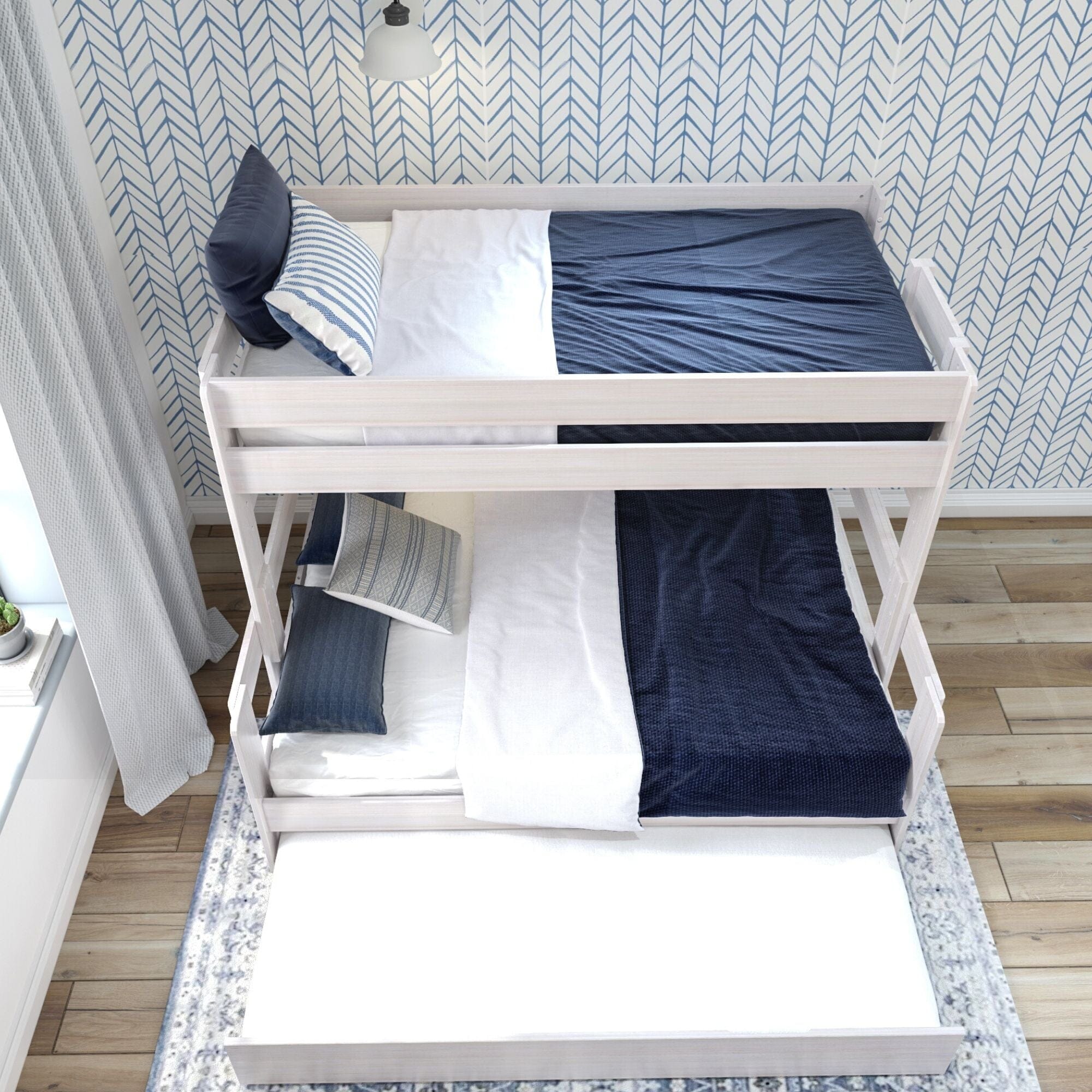 Rustic Twin over Full Bunk Bed + Trundle - Image 16