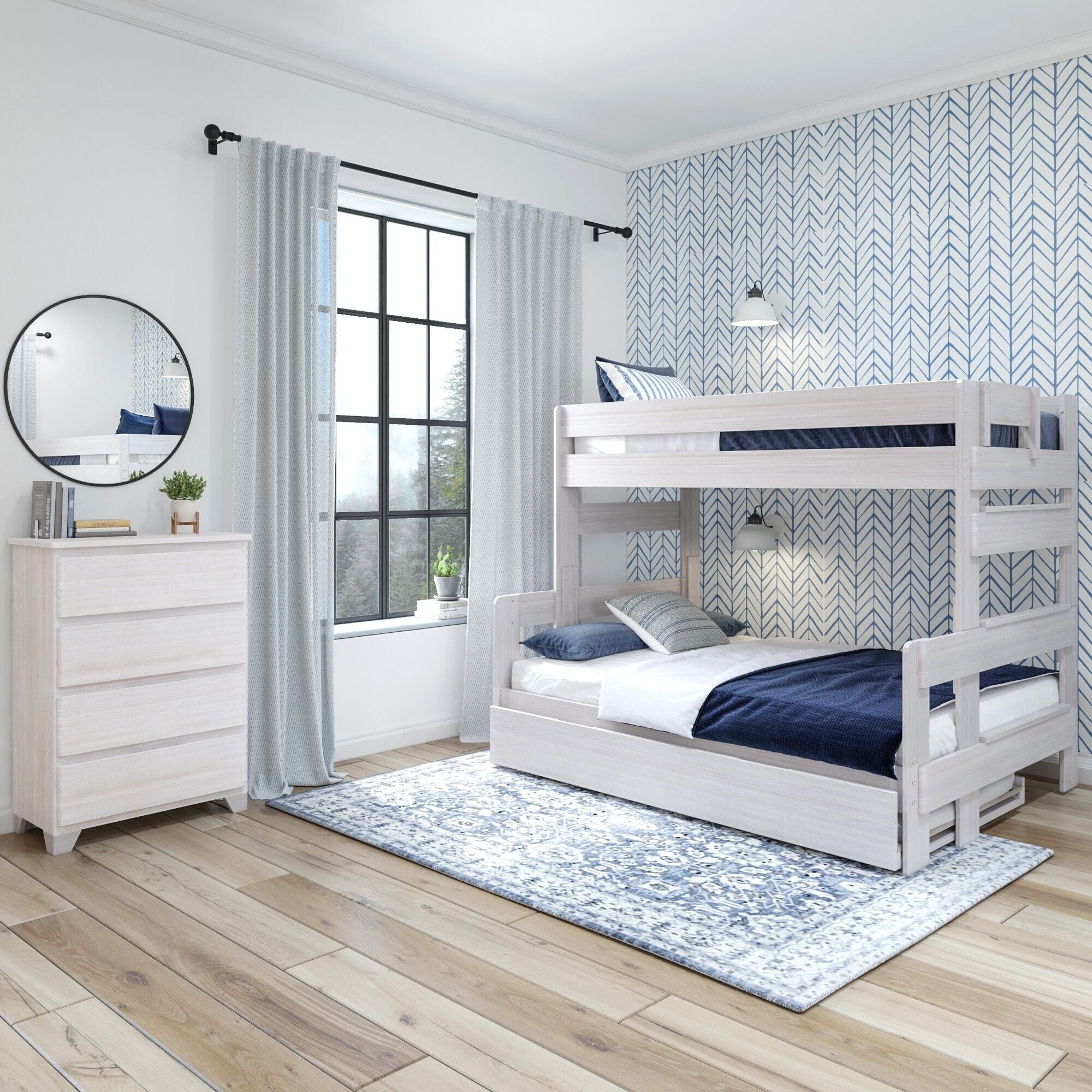 Rustic Twin over Full Bunk Bed + Trundle - Image 19