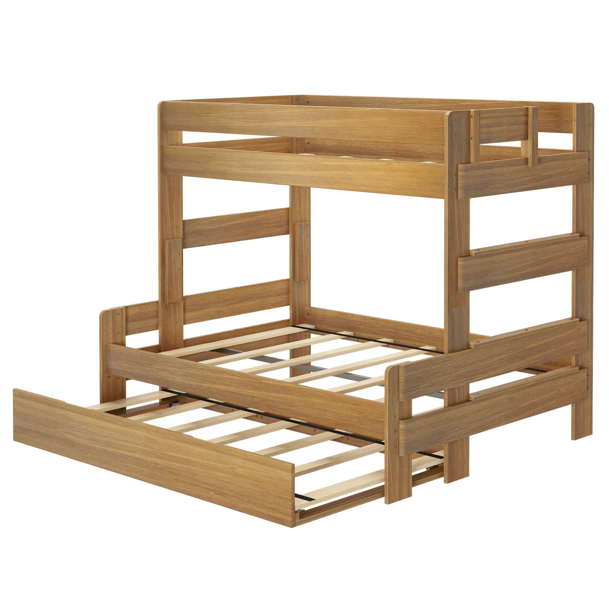 Rustic Twin over Full Bunk Bed + Trundle - Image 6