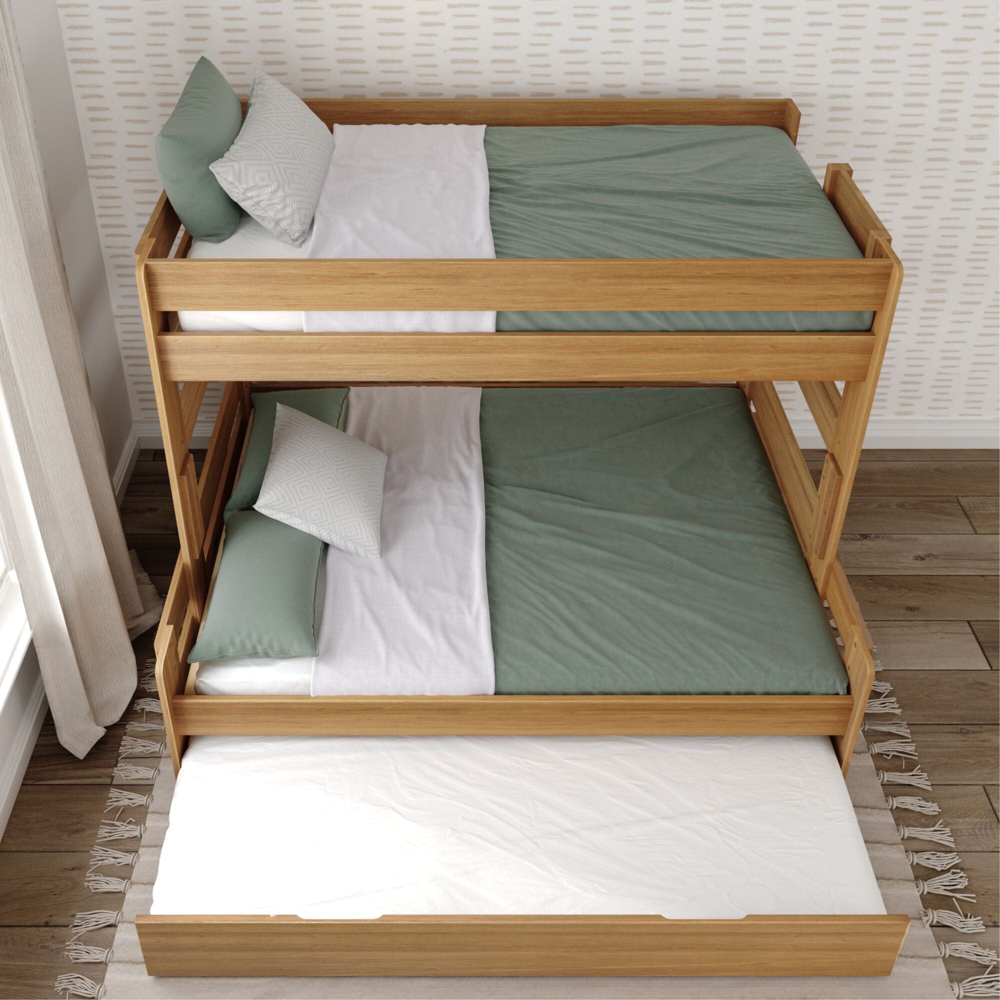Rustic Twin over Full Bunk Bed + Trundle - Image 17